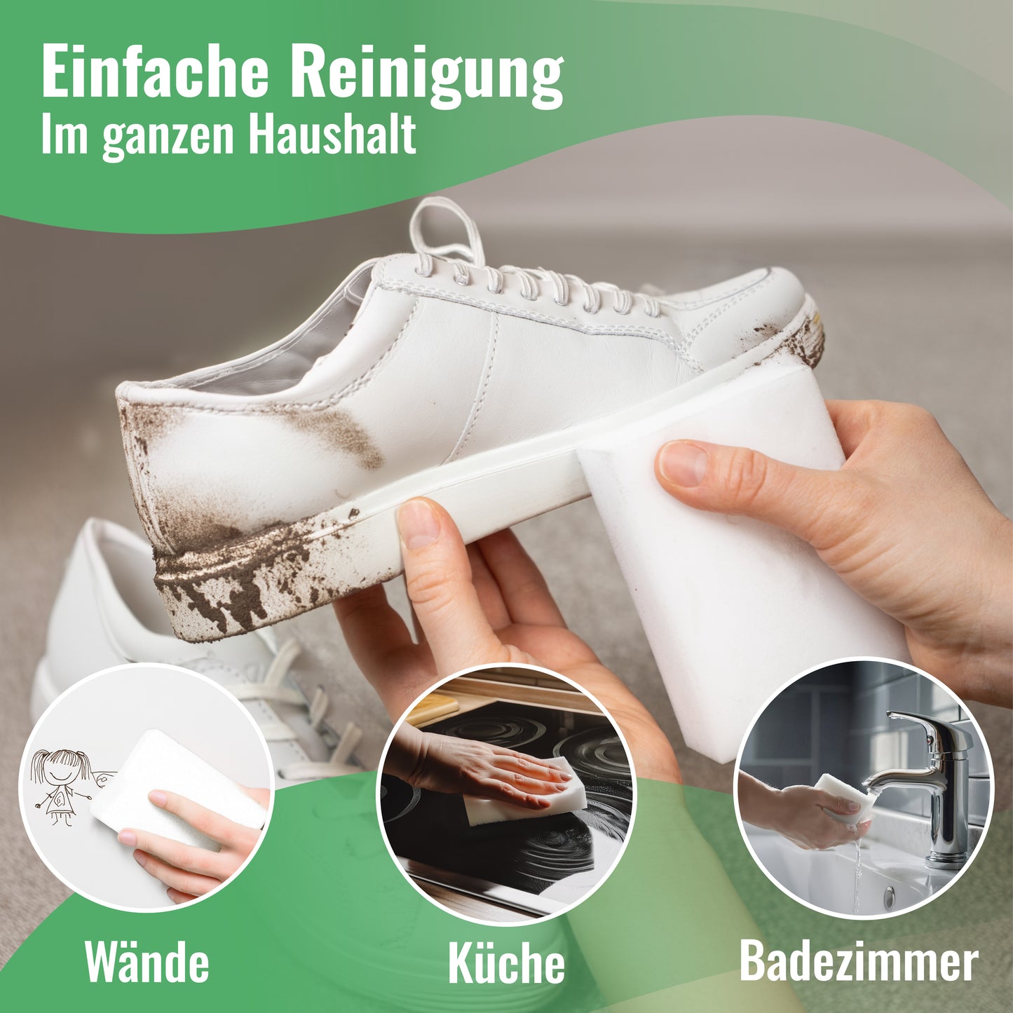 Schmutzradierer PRO 6 - Radierschwamm mit 2,5X höherer Haltbarkeit